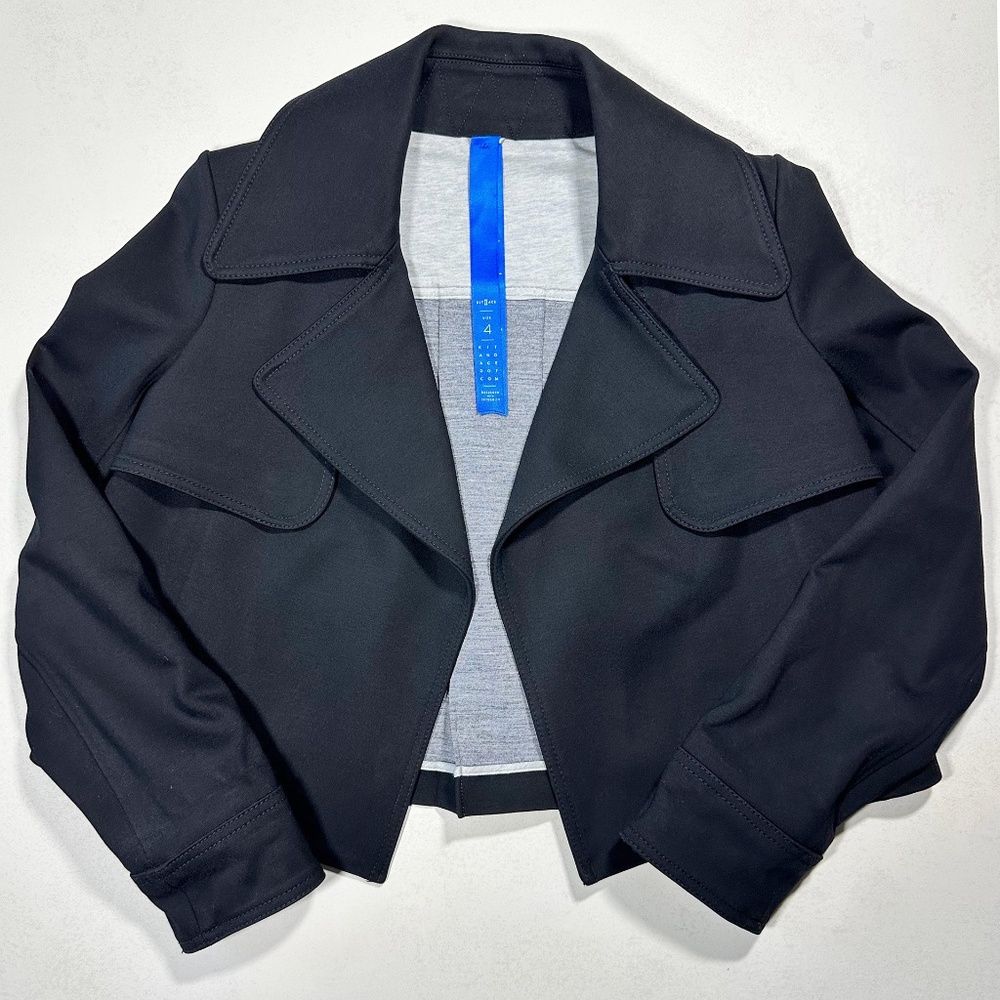 Kit and Ace Women Cropped Trench Black, Sz 4
